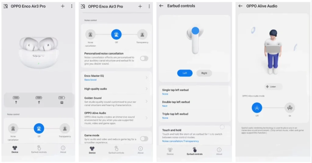 OPPO Enco Air 3 Pro App Features