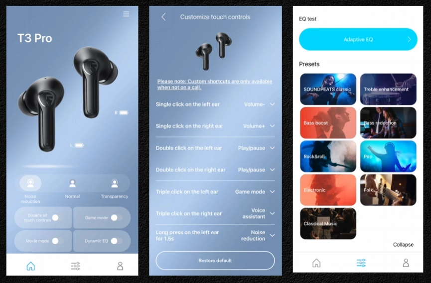 Soundpeats T3 Pro App